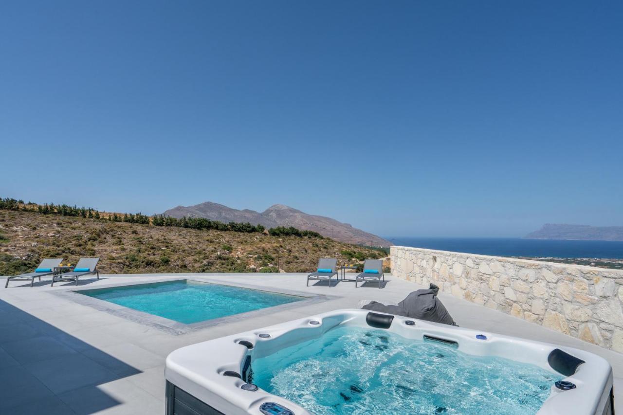 Luxurious Villa Cretan Aura With Private Heated Pool, Jacuzzi And Playroom Agios Ioannis  Extérieur photo