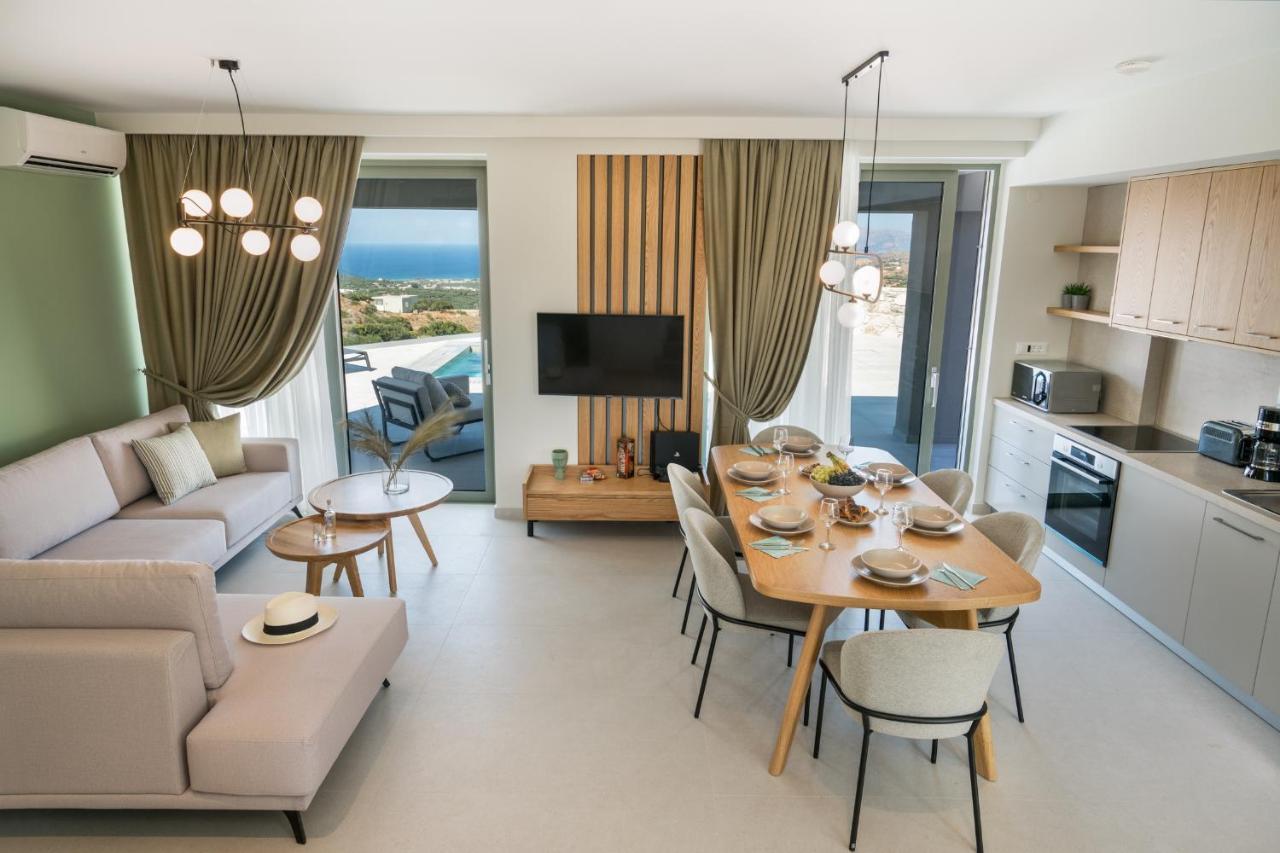 Luxurious Villa Cretan Aura With Private Heated Pool, Jacuzzi And Playroom Agios Ioannis  Extérieur photo